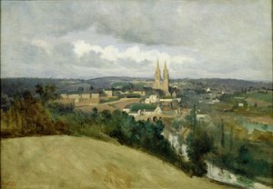 Gesamtansicht der Stadt Saint-Lo, ca. 1833 von Jean Baptiste Camille Corot